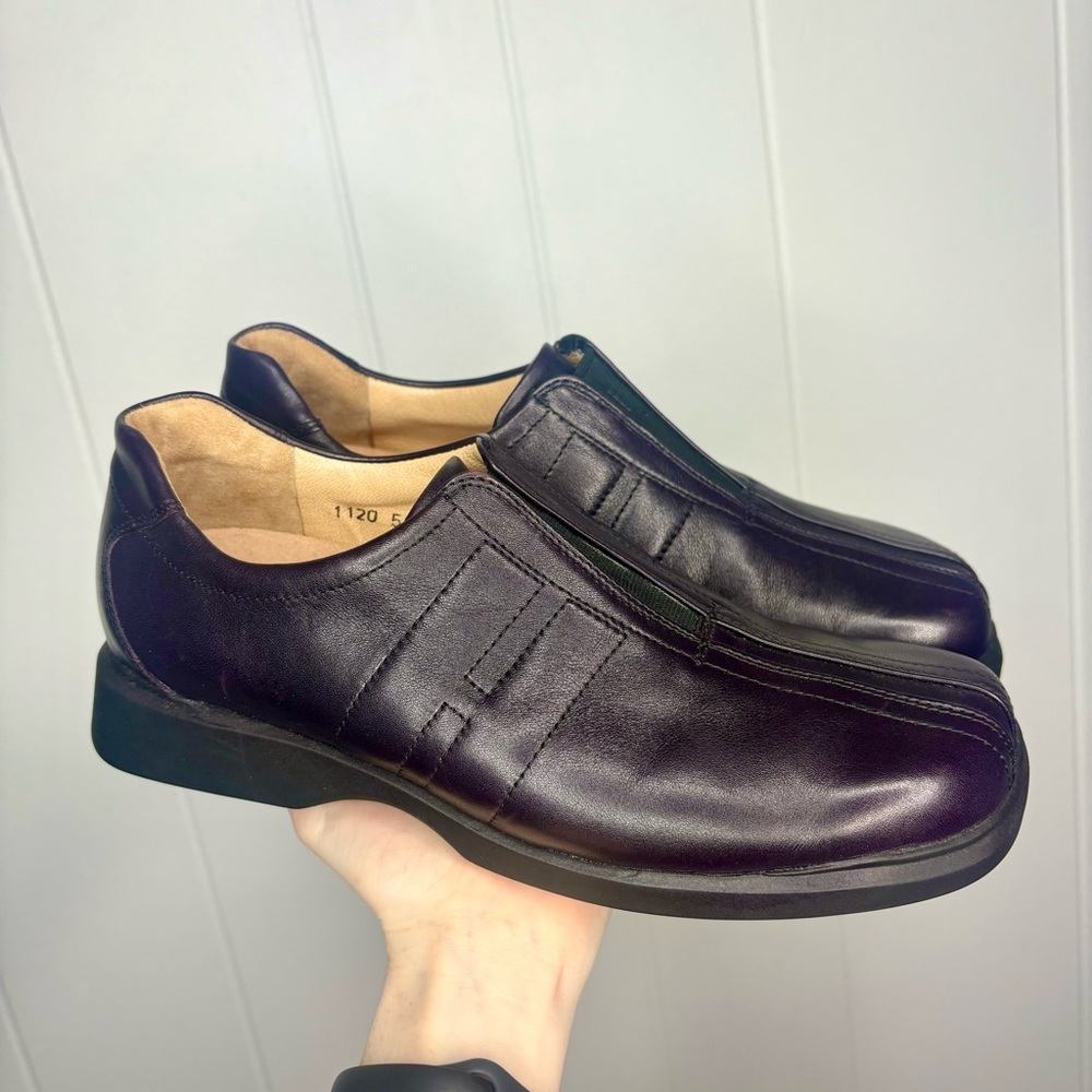 Hartjes Damen Halbschuh Slipper Purple Leather Loafer Women’s Size UK 5 US 7.5